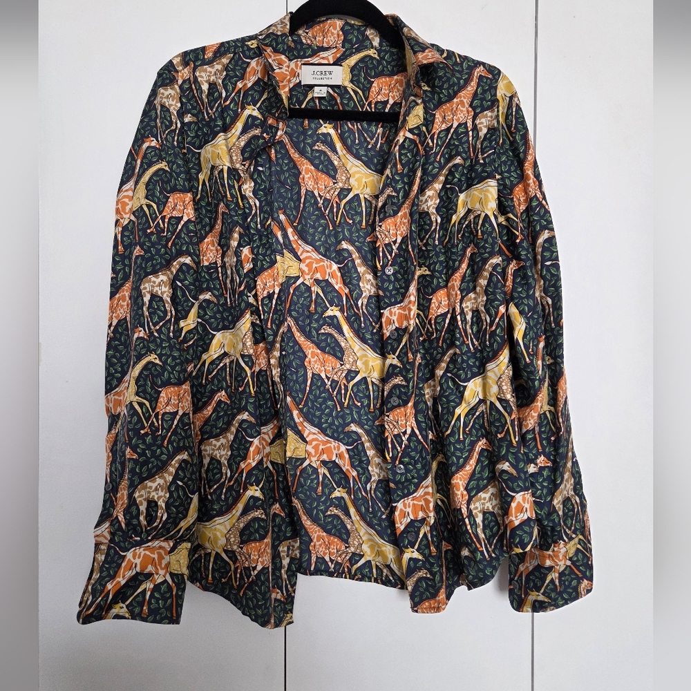 J.Crew Giraffe Print Shirt